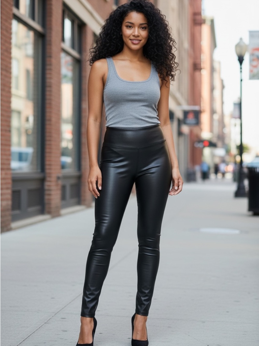 Zenana Outfitters Black Vegan Leather Skinny Pants